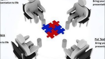 the business people 3d man with colorful puzzle powerpoint slides presentation infographics slides