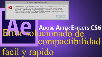 Como Solucionar el error de After effects Cs6 cambiar idioma a español | error de compactibilidad