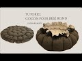 Couture un cocon rond tutorial rducteur de lit rond couture lit pour chien ou chat