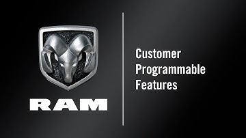 Customer Programmable Features | How To | 2020 Ram ProMaster