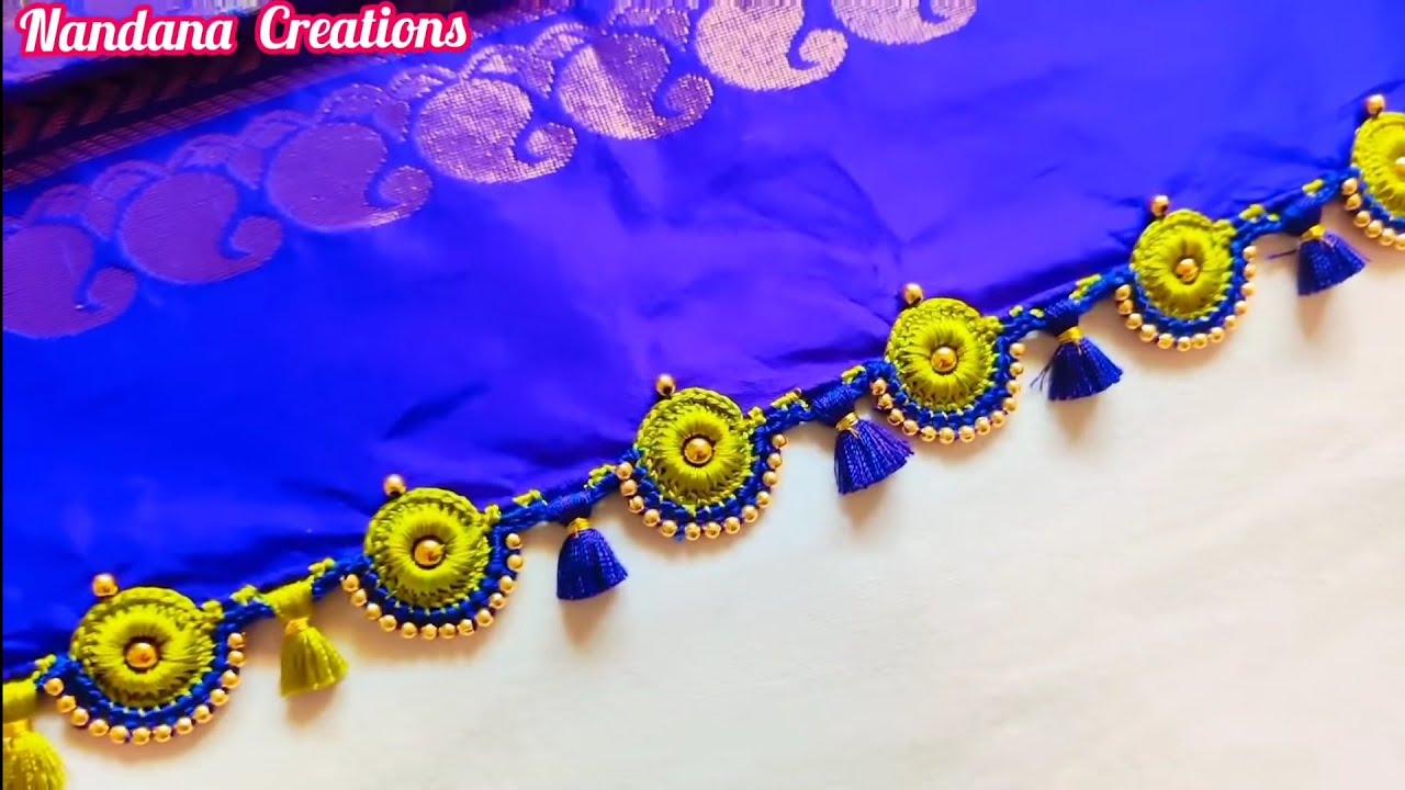 Bridal Crochet Saree Tassels | Saree Kuchu | Full Tutorial with Voice |  www.knottythreadz.com - YouTube
