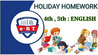 Holiday homework || class 4,5 English