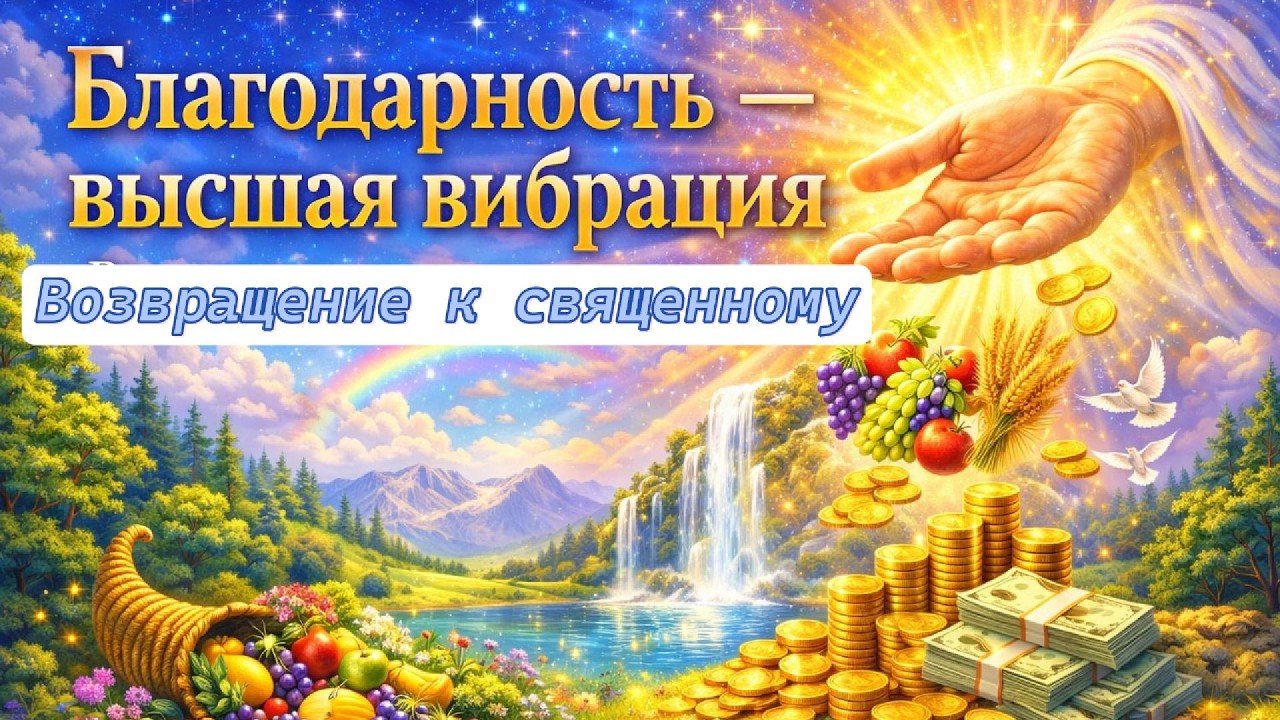 Активируй высшую вибрацию через благодарность и верни связь с источником. Ключ к истинной силе