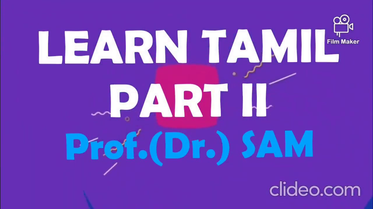 LEARN TAMIL : PART 2 - YouTube