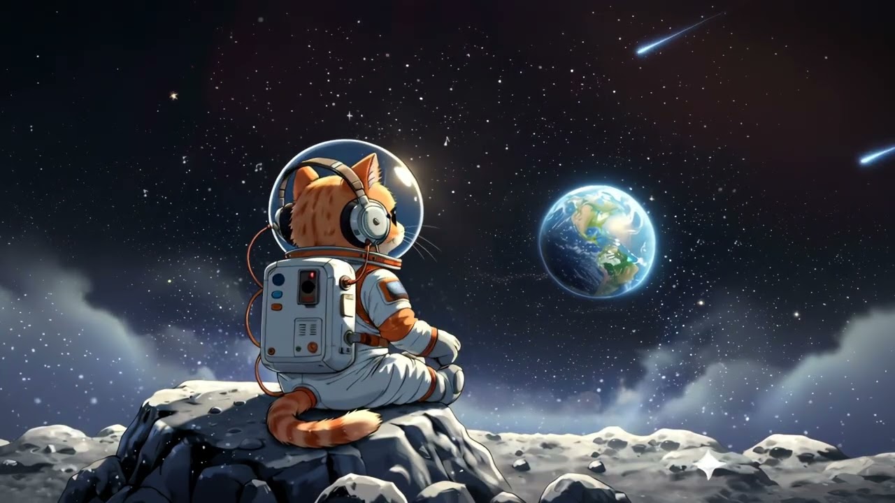 Organize Your Thoughts in Orbit | Astronaut Cats on the Moon | Space Lo-Fi Mixtape 🐱🚀🌙
