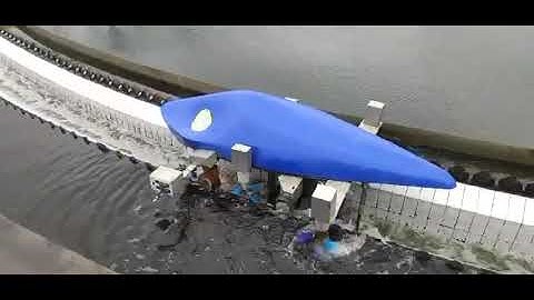 Algae moss cleaning robot for sewage tank