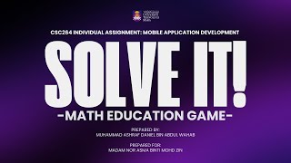 SOLVE IT - CSC264 INDIVIDUAL ASSIGNMENT: MOBILE APPLICATION DEELOPMENT screenshot 3