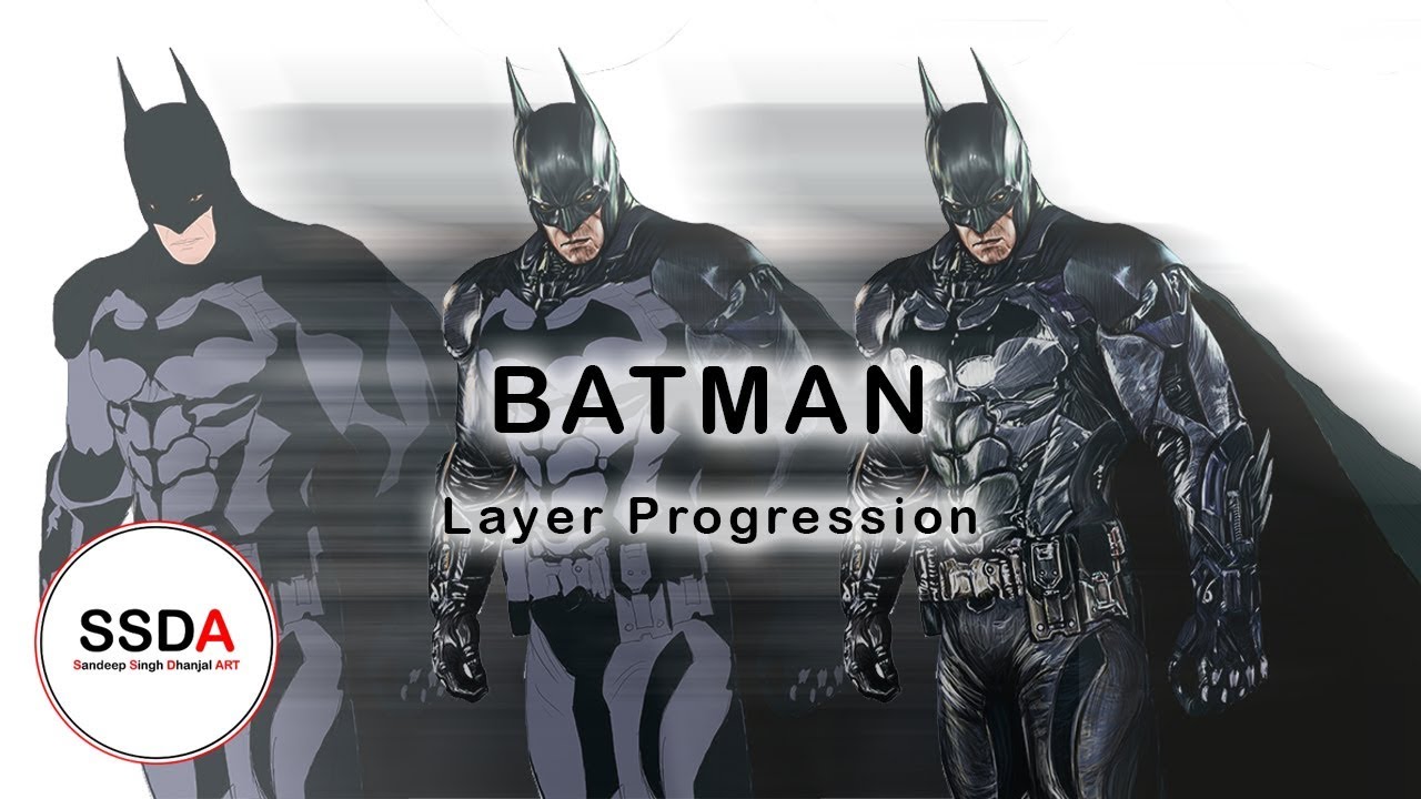 BATMAN digital drawing - YouTube