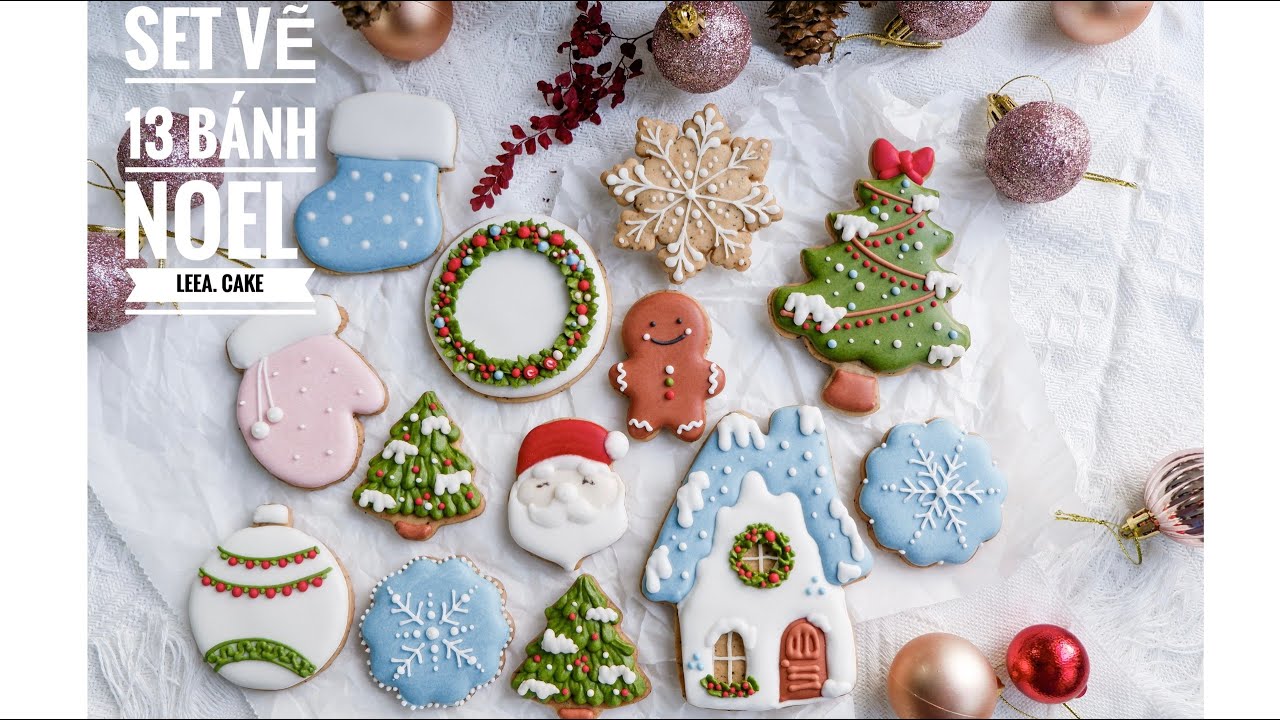 HƯỚNG DẪN CÁCH VẼ 11 HÌNH COOKIES NOEL | ROYAL ICING | Decorated ...