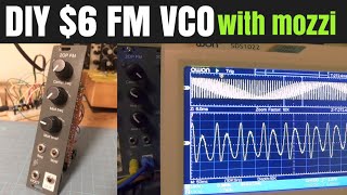 [ $6 ] DIY modular synth FM VCO with arduino mozzi library | 2 operational FM synthesizer
