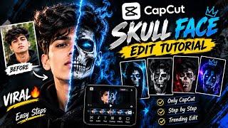 Skull Face Edit in CapCut 🔥 | Viral Skull Effect Tutorial | Easy Editing screenshot 1