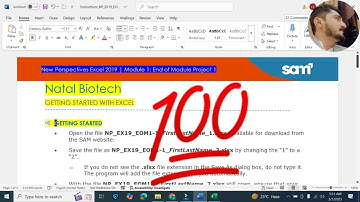 New Perspectives Excel 2019 | Module 1: End of Module Project 1 #NatalBiotech #excel module 1