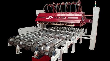 Granite Continuous Flaming Machine DIGAFER 8 torches - Flameadora 8 sopletes