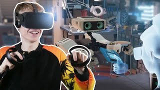 FIRST LOOK AT OCULUS TOUCH | First Contact VR (Oculus Rift CV1 Gameplay)