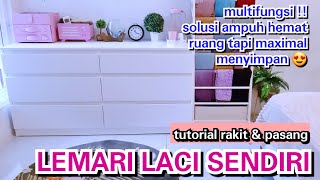 TUTORIAL RAKIT DAN PASANG LEMARI LACI SENDIRI | solusi hemat ruang tapi maximal buat nyimpen screenshot 4
