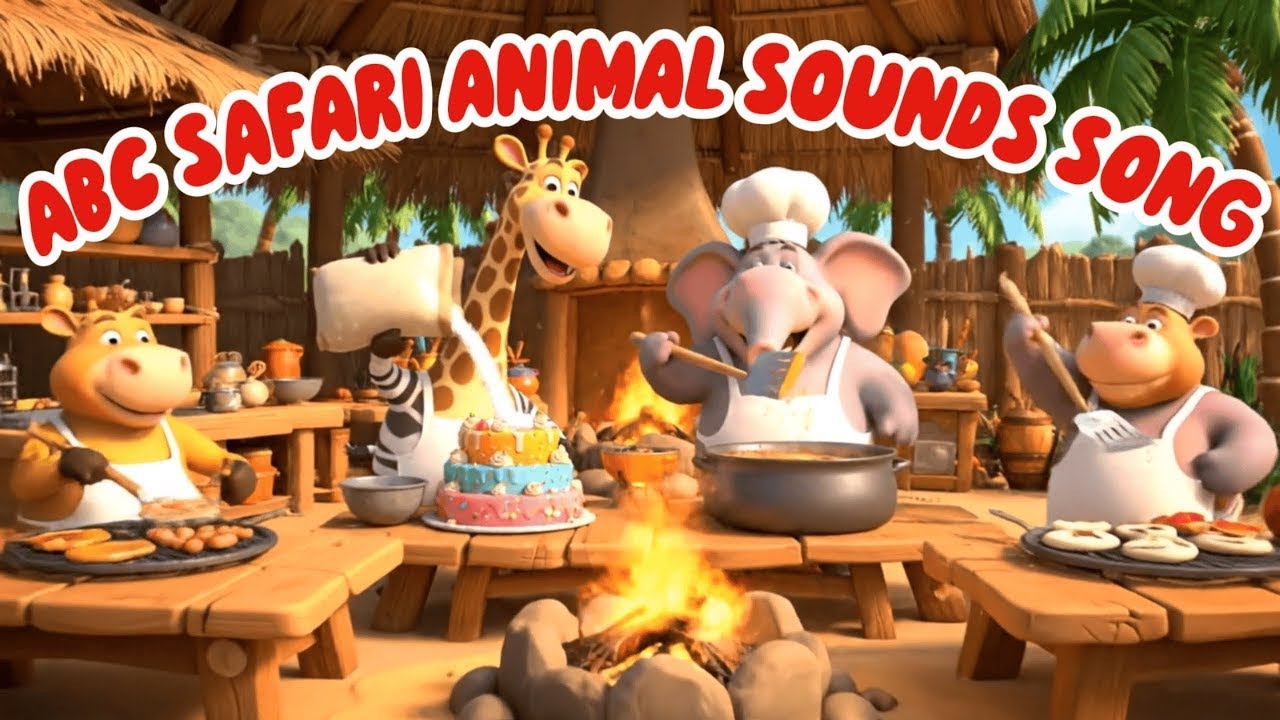 ABC Safari Animal Chef Jobs Song | Learn Alphabet with Cooking Animals | Vivid Nest 3D