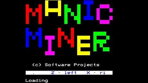 BBC Micro: Manic Miner by Software Projects (Loading from tape)