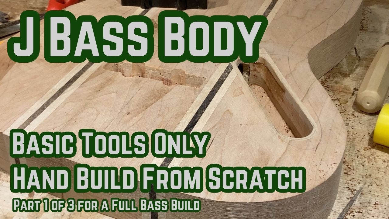 Корпус для бас-гитары Jazz Bass, изготовленный с нуля.