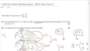 OCR A, A2 Level Further Mathematics, 2021 Pure Core 2 Q9