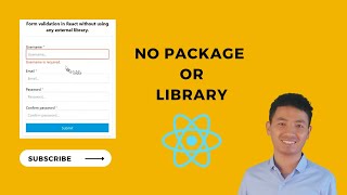 How to create form validation in React without using any external library.