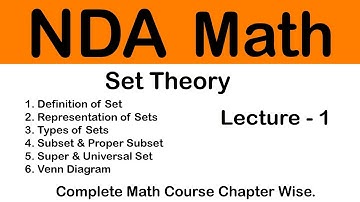 NDA MATH SET THEORY COMPLETE DEFINITION | NDA MATH CRASH COURSE | SET THEORY TRICKS by Parveen Sir