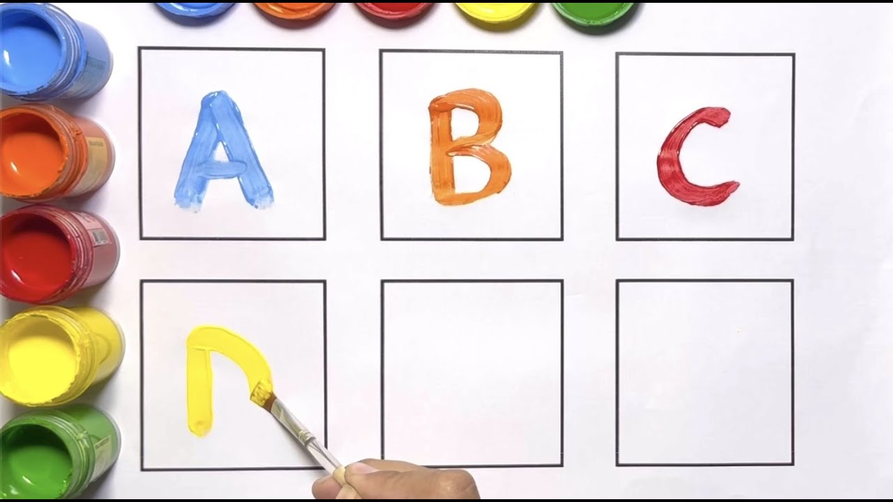 How to Write ABC Painting for Kids Handwriting Alphabetic Song
