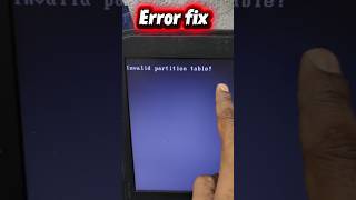 invalid partition table dell laptop #windows #bios #problemfix #tech