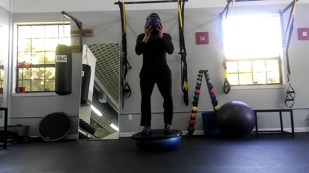 Lvl 4 Strength/Stability...Bosu kettlebell front press