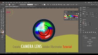 Create CAMERA LENS Adobe Illustrator Tutorial