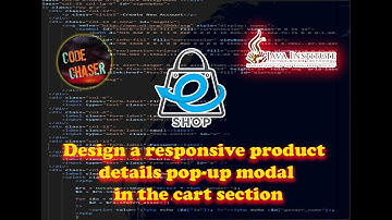 Design a responsive product details pop up modal in the cart section
