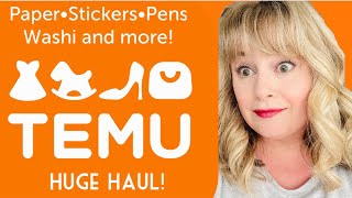 Temu Haul • Stickers/Washi/Paper/ & Glue Book/Journal Supplies #temu #temuhaul #temucrafthaul