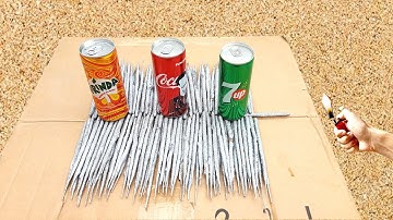 Experiment : Coca Cola, Sprite, Fanta Vs Sparklers