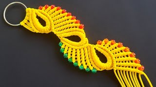 Macrame wall hanging tutorial | Intermediate Pattern Using Double Half Hitch Knot