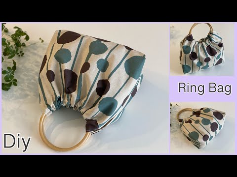 持ち手リンクバッグ作り方, How To Make Ring Bag, easy sewing tutorials, Diy