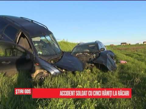 Accident soldat cu cinci raniti la Racari