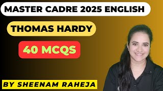 THOMAS HARDY -  MASTER CADRE MCQS REVISION #uppgt #uppgtenglish  #mastercadre #ugcnetenglish