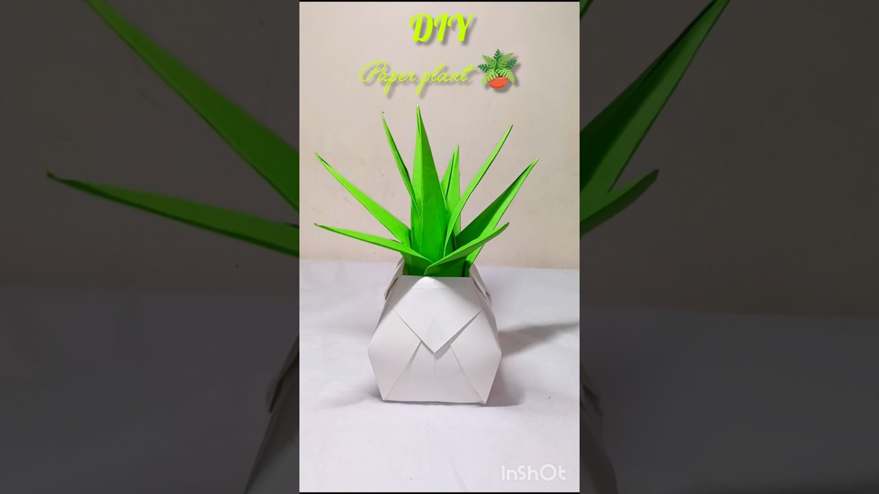 DIY Paper Plant🪴 For Your Desk#shortsvideo #papercraft #youtubeshort #handmade
