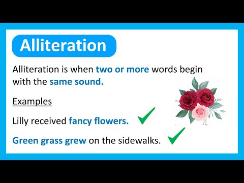 Video: Kan alliterasie aan die einde van 'n woord wees?