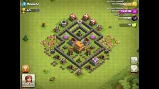 BEST Defense Base For Town Hall Level 4 - Clash Of Clans Defense Strategy