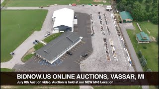 BidNow.us Online Auctions, Vassar, MI, July 8th Auction Video, at our NEW M46 Location!