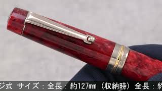 DELTA デルタ 万年筆 ビンテージコレクション レッド F - YouTube