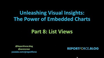 Embedded Charts Part 8   List Views