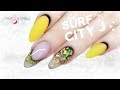 Tutorial  summer  light elegance surf city  almond gel nails