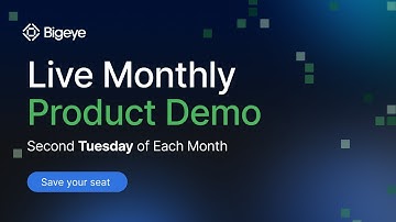 Bigeye Live Product Demo | Data Observability Platform Walkthrough