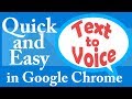 Free Human Sounding Text to Voice for Google Chrome