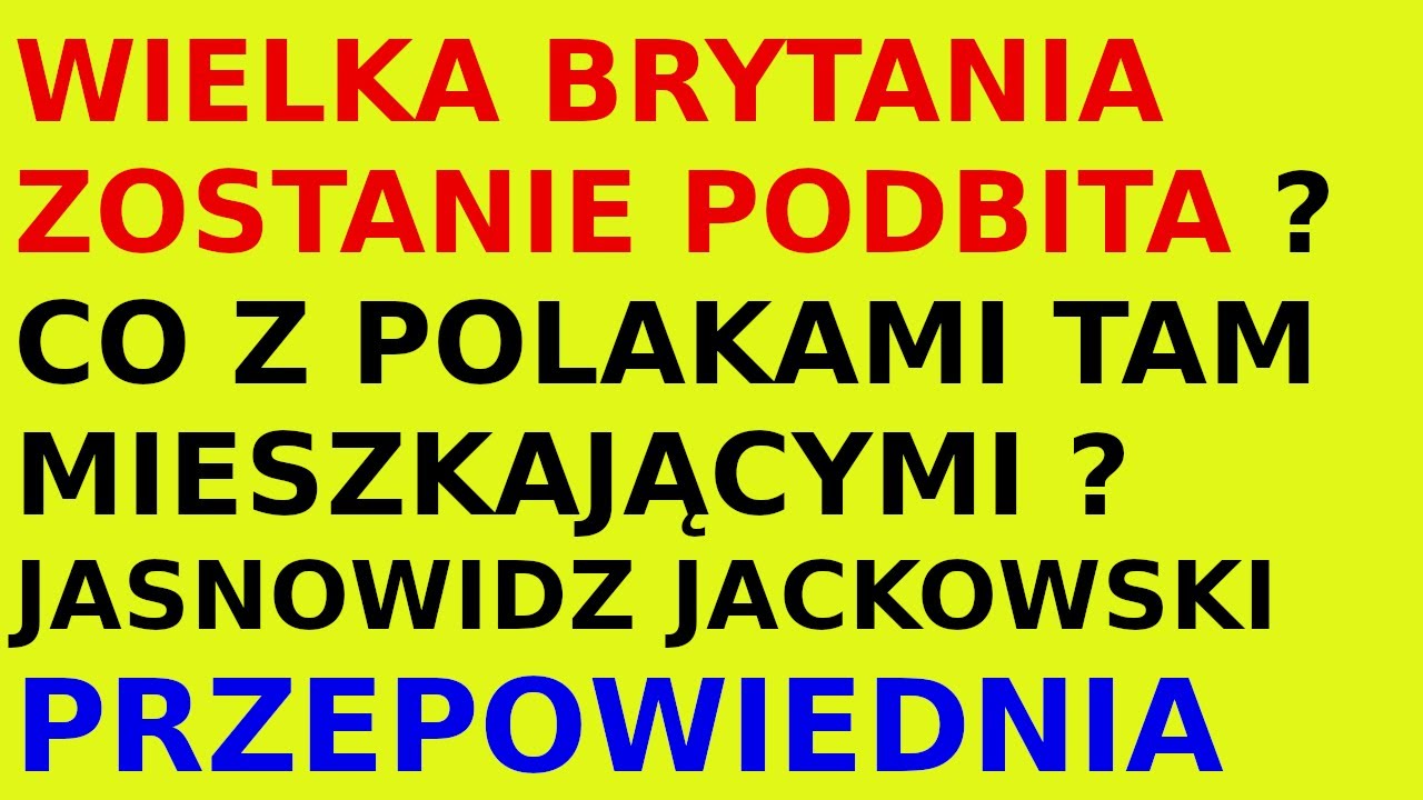 Jasnowidz jackowski przepowiednia youtube