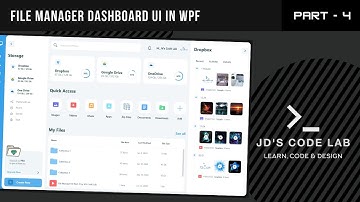 WPF C# | File Manager Dashboard UI Wpf Part - 4 (Jd