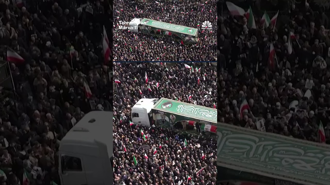 Thousands attend funeral for Iranian generals