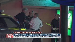 Man shot dead outside north Tulsa motel; witnesses report seeing suspect flee scene