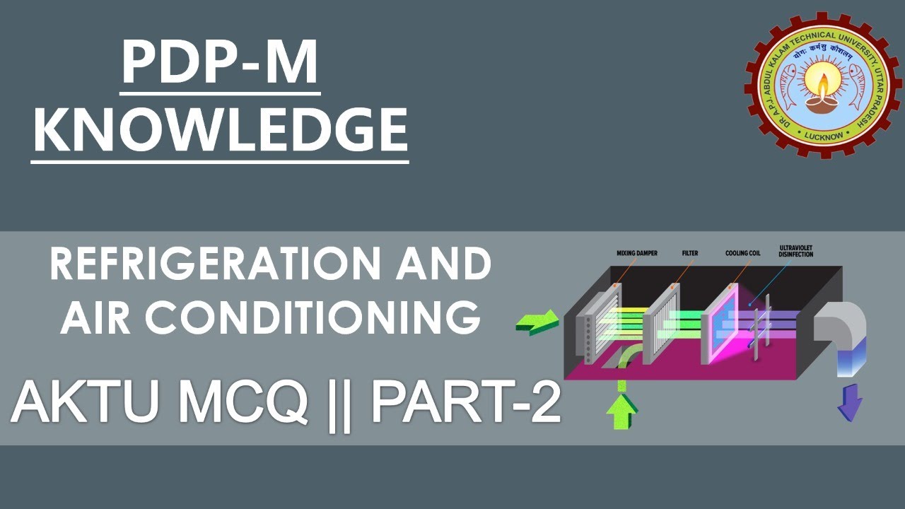 REFRIGERATION AND AIR CONDITIONING (Part2)AKTU MOST IMPORTANT MCQ